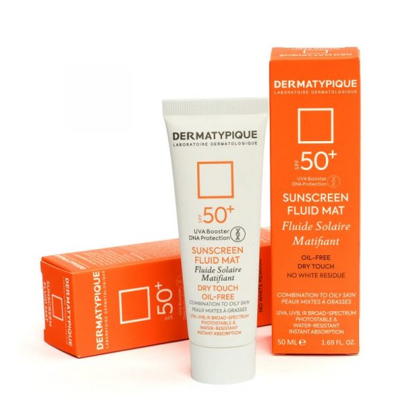 ضد آفتاب بی‌رنگ پوست چرب SPF50 درماتیپیک 50 میل