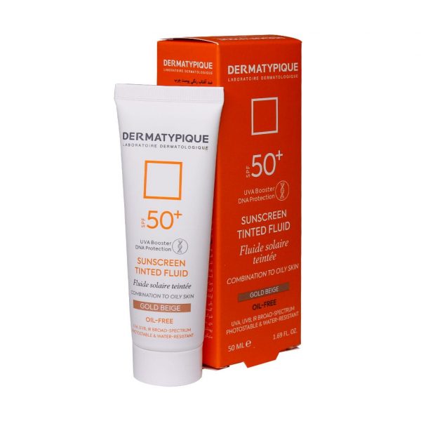 ضد آفتاب درماتیپیک SPF50 مدل FLUID رنگ رز بژ حجم 50 میل