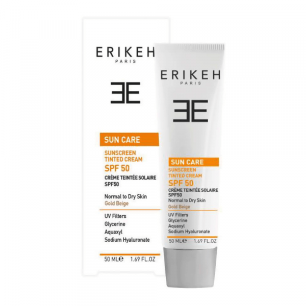 ضد آفتاب رنگی SPF50 پوست خشک و نرمال اریکه بژ طبیعی اریکه