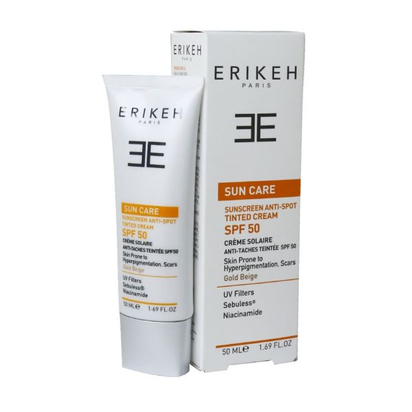کرم ضد آفتاب و ضد لک بژ روشن SPF50 اریکه 50 میلی لیتر